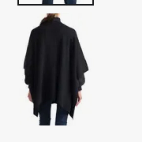 100% Black Cashmere Cape - Picture 7 of 8